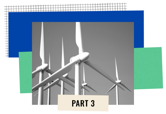 illustration of wind turbines